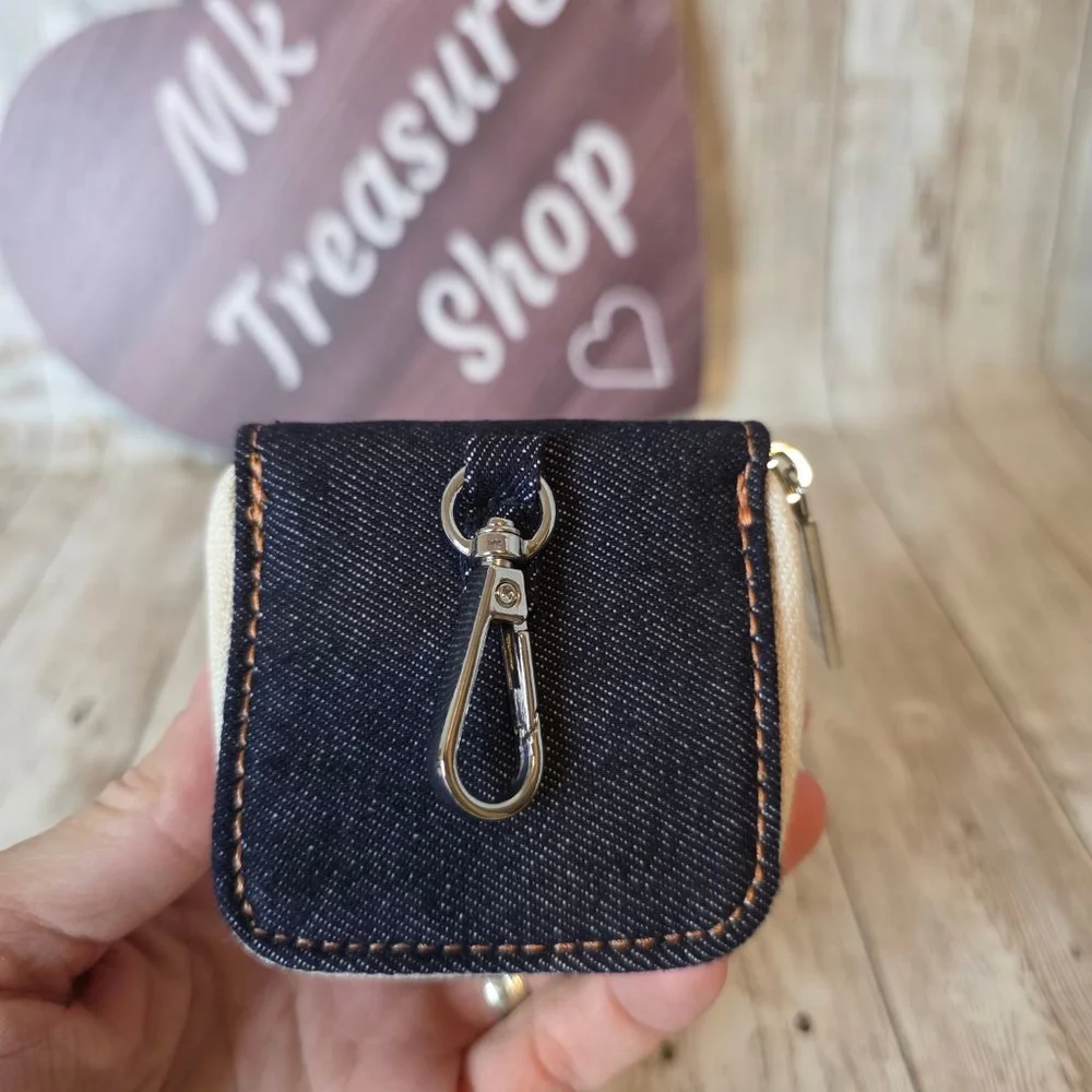 Jean Paul Gaultier Blue Denim Coin Purse Pouch